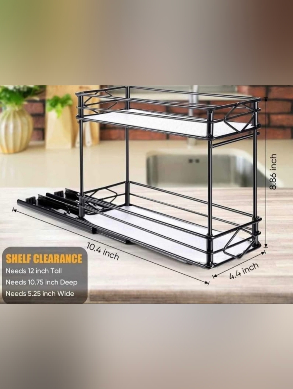 Pull-out Spice Rack Organizers - Lot of 2 - Brand new